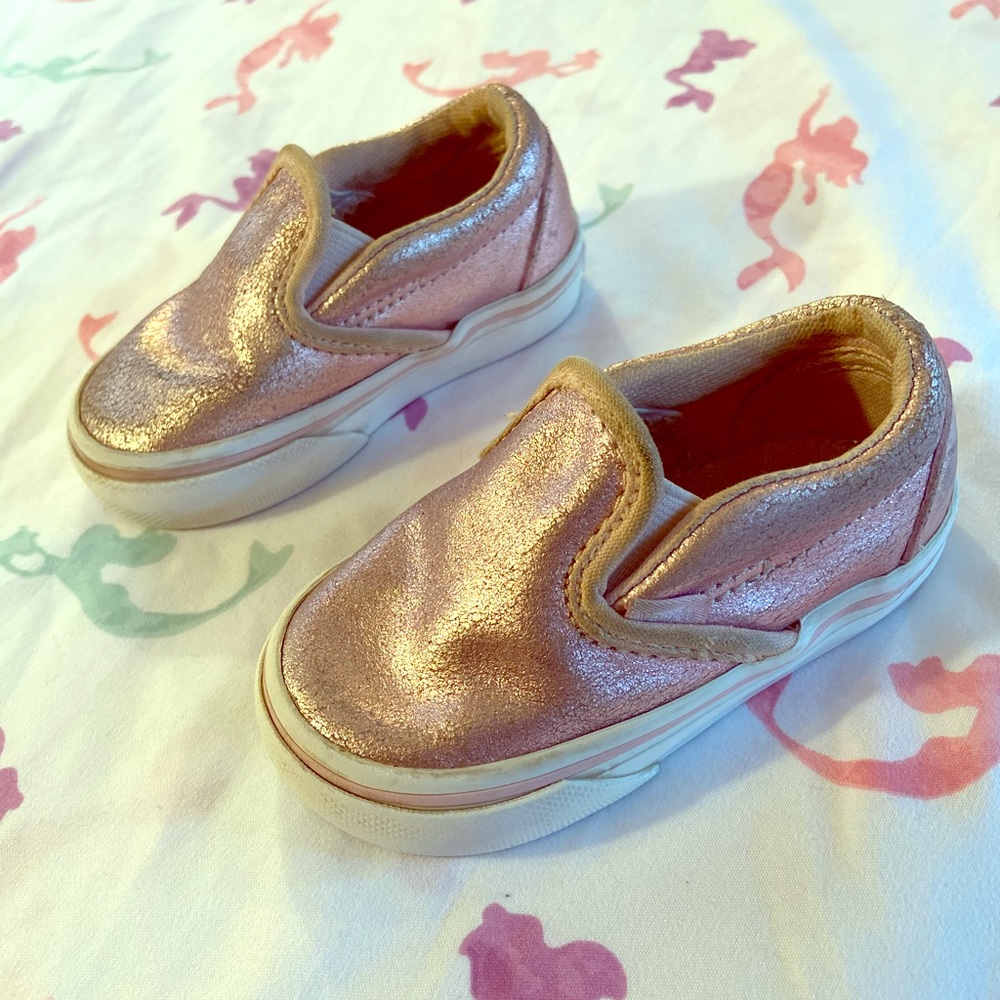 Vans Classic Slip-On Metallic Pink Kids' Sneaker